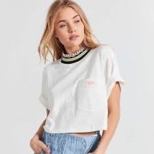 UO Gotcha Icons of Culture Vintage Style Surf Crop sSze M